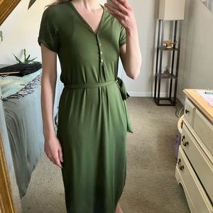 Merrick White Henley dress